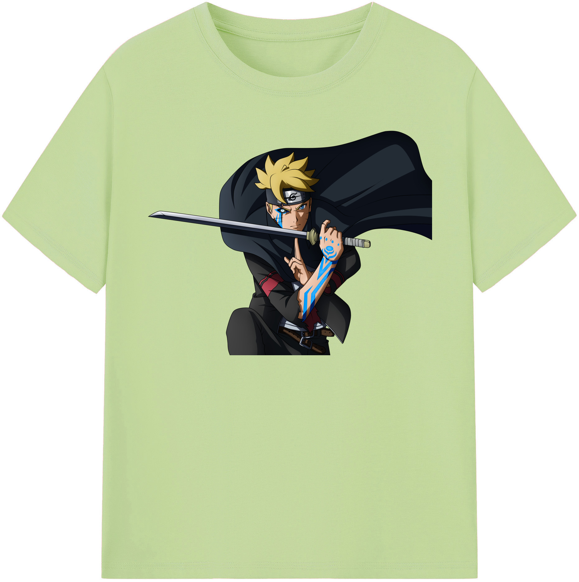 （画像用） NARUTO -ナルト- うずまき ボルト Uzumaki Boruto 綿100％半袖Tシャツ（フロントプリント）